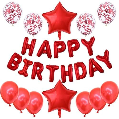 1 Set Happy Birthday Balloons Decor for Girls Confetti Latex Baloon Rose Gold Balls Baby Shower 1 Year Birthday Party Supplies