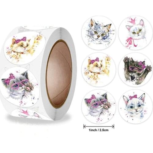 2021 Stationery Sticker 500 pcs/roll 2.5cm /1inch Kids Sticker For School Teacher Student Stationery Round Stickers