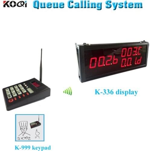 3 Display+1 Keypad)Pager Queue Calling System Calling Waiter CE Passed For Fast Food Restaurant Service