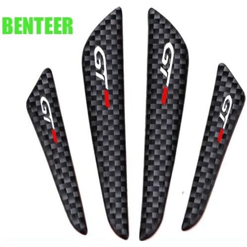 4pcs GT Car Door Sticker For Peugeot 206 208 307 308 2008 3008 106 108 306 206 208