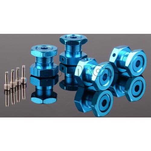 #5353 4Pcs Aluminum 17mm Hex Wheel Nuts hubs with Threadlock FOR RC TRAXXAS 1/10 Revo Summit Slayer Pro 4X4 T-Maxx NEW ENRON