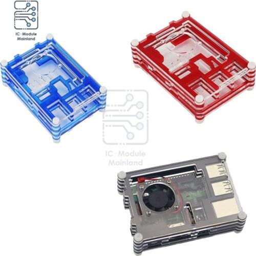 9 Layer Acrlic Rainbow Case Box Blue Red Black Protective Acrylic Shell Case Competiable For Raspberry Pi 3B 3B