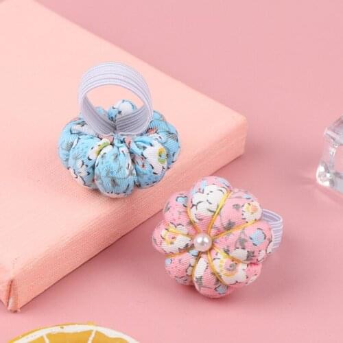Sewing Pins Accessories Pumpkin Ball Shaped Needle Pin Cushion Pincushion Wrist Strap Stitch Needlework Mat DIY Craft Supplies