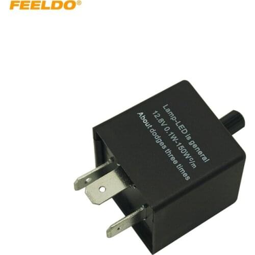 FEELDO CF13 KT Car Adjustable Frequency Flasher Car Motorcycle LED Lights Flasher Relay #FD-5357