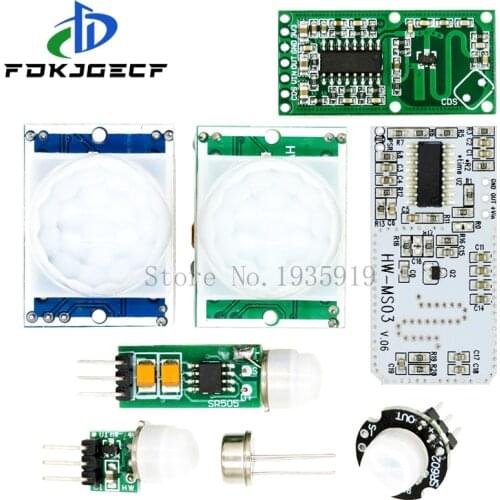 HC-SR501 HC-SR505 AM312 SR602 RCWL-0516 Adjust IR Pyroelectric Infrared Mini PIR module Motion Sensor Detector Module Bracket