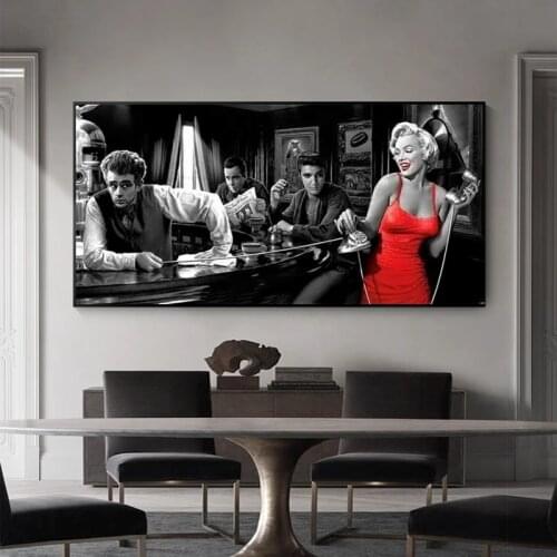 James Dean Marilyn Monroe Elvis Presley Canvas Paintings Posters and Prints Wall Art Pictures for Living Room Decor Cuadros
