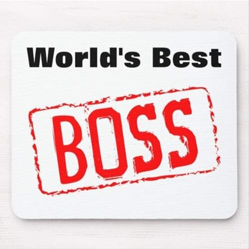 World Greatest Boss Mouse Pad Funny Office Decoratives Mouse Mat Non-Slip Rubber Base for School Student Graducation Laptop