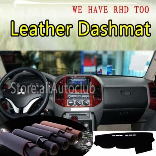 For Mitsubishi Montero Pajero 3 V77 V75 v73 2000-2006 Leather Dashmat Dashboard Cover Dash Carpet Custom Car Styling LHD+RHD