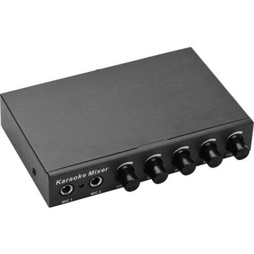 Microphone Audio Mixer for KTV/Meeting/Party/Outdoor Activities Compatible with Computer/Home Audio System/Speaker/Mobile Phone