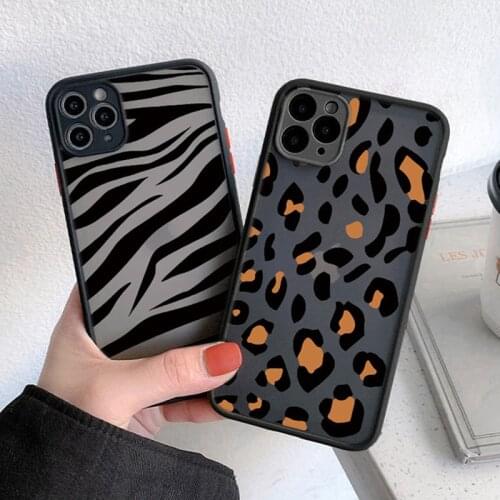 Moskado Fashion Leopard Camera Protection Phone Cover For iPhone 12 Mini 11 Pro Max X XR XS Max 7 8 7Plus Hard PC Back Cases