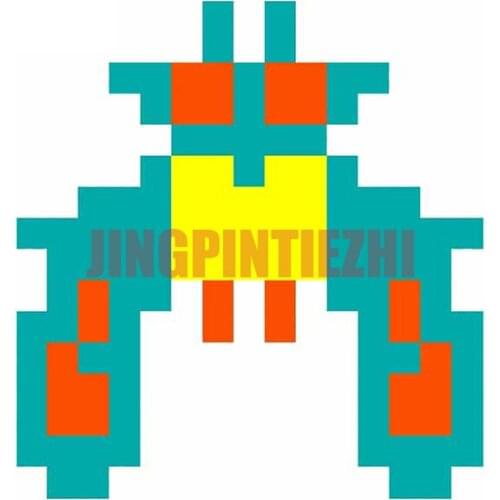 Car Stickers Vinyl Motorcycle Decal Decoration Laptop Arcade Space Invaders Green RV Racing Helmet Stickers