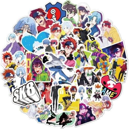 50PCS Anime SK8 the Infinity Cartoon Graffiti Stickers Travel Luggage Phone Guitar Fridge Laptop DIY Kid Toy Waterproof Sticker