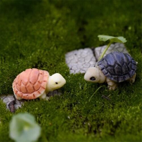 New 1 Pair Lovely Turtles Micro Fairy Figurines Miniatures Garden Decor Accessories