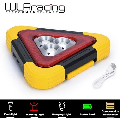 Portable Triangle Warning Led Floodlight 5 Modes COB LED Car Repairing Work Lamp Multi-function Handle Camping Light Searchlight
