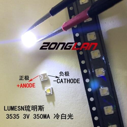 1000pcs lumens lg innotek samsung wooree led diode 3535 3537 High Power 1W 3V Cool white For LED LCD TV Backlight Lamp beads 3D