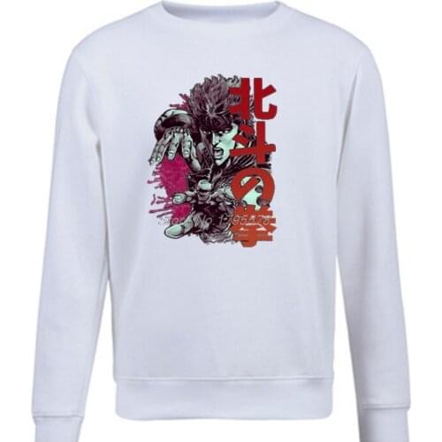 Hip Hop Kenshiro Fist Of The North Star Hoodie Mens Cotton Pullover Fleece O-neck Sweatshirt Cool Coat Tops Anime Streetwear