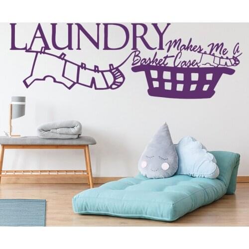 Vinyl Wall sticker Laundry Room Mural Decoration Removable Wall Decal Bedroom Nursery waterproof Decals Home Decor HY1810