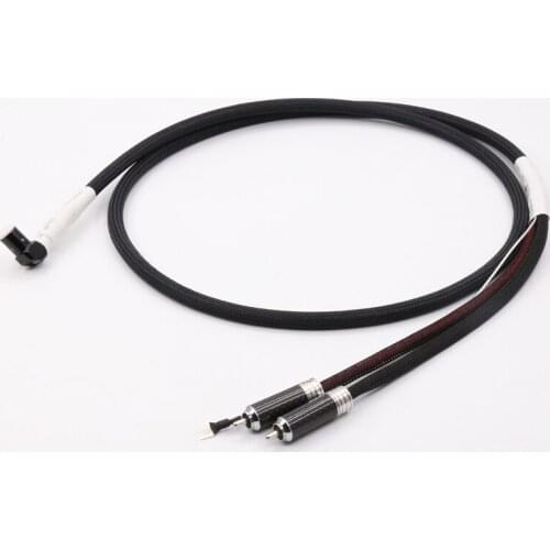 High Quality Tonarm Cable Right Angled 5 Pin DIN PCA Phono Turntables Analog Cable with OFC silver plated cable