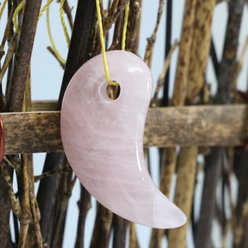 Factory Outlet Pink Crystal Chalcedony Magatama Jades Pretty Pendant Hot Sale Accessory Fit Diy Necklace Jewelry 18*35mm B1830