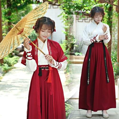 Women Chinese Traditional Hanfu Cosplay Costume Ancient Tang Dynasty Felame Stage Dress Ancient National Hanfu Folk Dance Cloth