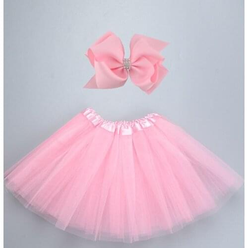 10 Pack Layered Tulle Tutu Skirt for Girls with Hairbow Ballet Dressing Up Kids Princess Birthday Halloween Christmas Gift