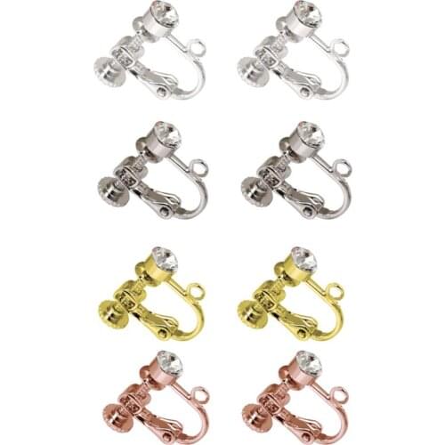 2Pcs Earring Converters Turn Pierced Earrings Into Clip-On Studs No-Pierced Ears