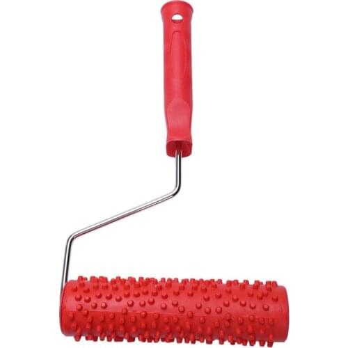 7inch Embossed Raindrop Painting Roller with Plastic Handle for Wall Decoration