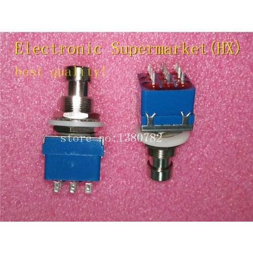 Free Shipping 10pcs/lots 3PDT 9-PIN Guitar Effects Stomp Switch Pedal Box Foot Metal True Bypass