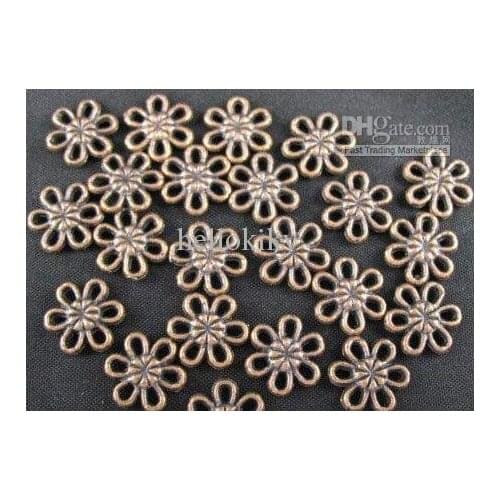 900pcs Antiqued copper open flower links 11mm A63C