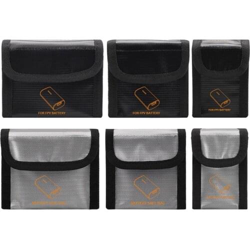 9x11.3x5cm Mini Fireproof Waterproof Explosion-Proof Portable Battery Safety Bag Charge Sack for DJI FPV Racing Drones