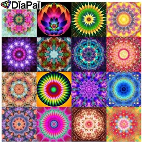 DIAPAI Diamond Painting 5D DIY Full Square/Round Drill "Religious Mandala" 3D Embroidery Cross Stitch 5D Decor Gift