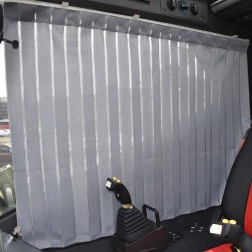 Custom Grey Car Curtains of Any Size Available for Truck Excavators Cranes Trailers Space Partition Including Rails