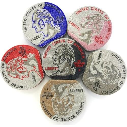 Money USD Dollar Bag Crystal Evening Bags Fancy Frills Purses and Handbags Luxury Brand Bag Bling Clutch Purse Bags for Women