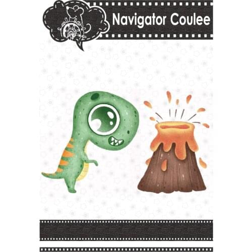 Dinosaur volcano metal cutting mold animal mold, scrapbook, paper, craft knife, die cutting mold, blade, cut to death 2021 new