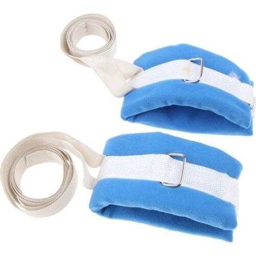 2 Pcs Wrist Arm Ankle Hand Restraint Strap Limb Holder for Fixing Patients Prevent From Scratch Support Brace