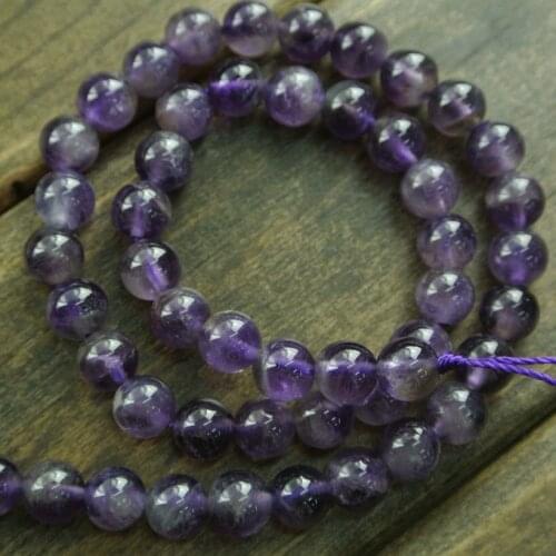 Purple Crystal 8mm Natural Purple Crystal Round Beads Free Shipping For DIY Making Materials 5pc/lot