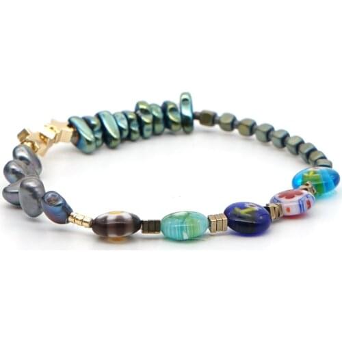 GO2BOHO Bracelet Natural Pearl Popcorn Bead Bracelets Star Women Jewelry Patchwork Pulseras Bohemian Handmade Charms Armband