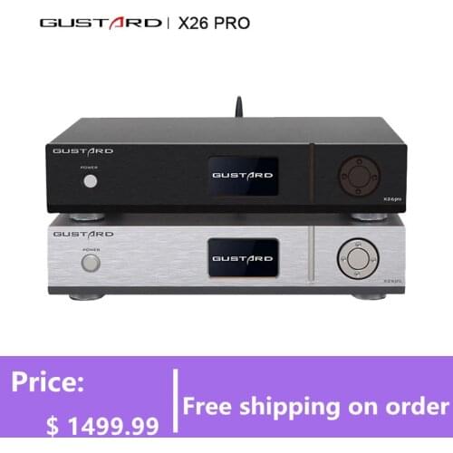Gustard DAC-X26 PRO DAC ESS9038 PRO*2 DAC Bluetooth 5.0 K2 Clock Synthesizer X26PRO DSD512 PCM768KHz Decoder