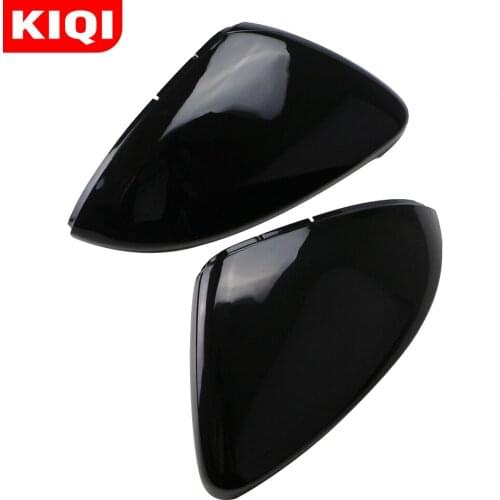 KIQI 2Pieces for Volkswagen VW Golf 7 MK7 7.5 GTD R GTI Touran L E-GOLF Side Wing Mirror Cover Caps RearView Mirror Case Cover