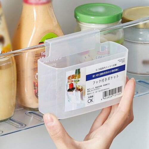 Multi Function Hanging Translucent Seasoning Bag Refrigerator Wall Mounted Storage Box Home Office Storage Cosmetics Organizer