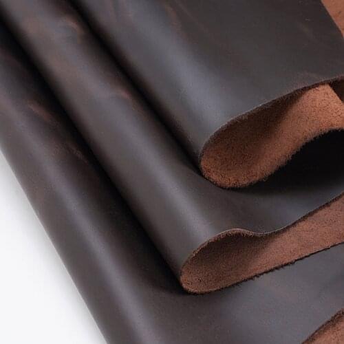 Natural Crazy Horse Leather Cow Skin Leather Genuine Leather for Diy Leather Craft for Belt Wallet Bag Shoes Notebook