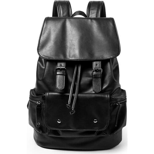 041318 new hot man fashion leather backpack student school bag