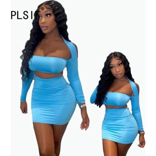 Solid Color Women Mini Dress Full Sleeve Sheath Sexy Bandage Bodycon Dress Ladies Vestidos