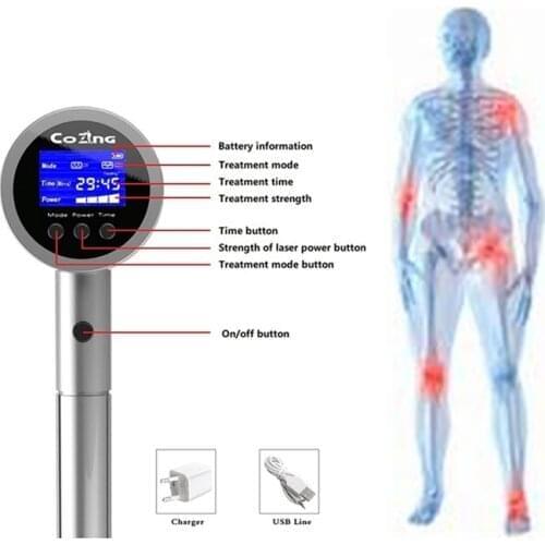 Hand-held Pain Relief Laser Therapy Device Cold Laser Low Intensity Acupuncture Pain Relief for Pain Rheumatoid Arthritis