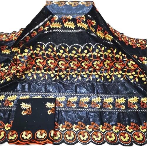 SJ Lace 2021 African Bazin Riche Fabric Cotton Basin Rriche Brode High Quality Nigerian Dry Lace With Scarf For Wedding y3-23