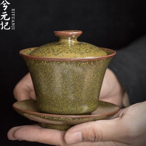 Only three tureen tea at the end of the glaze ceramic tea bowl to bowl household kung fu tea set a single is not hot