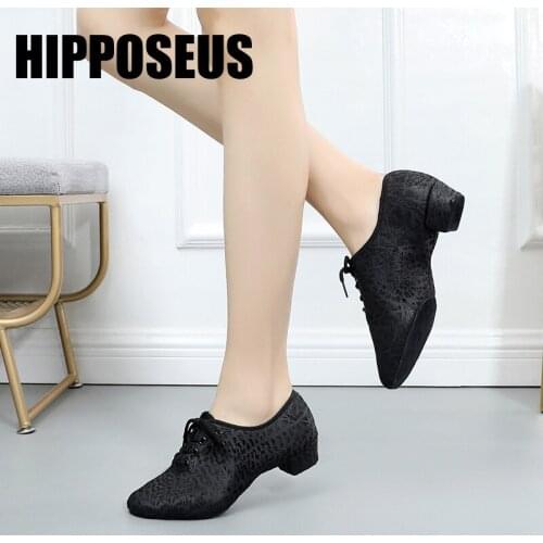 Hipposeus 5CM Heels Dance Shoes Latin Sumber Men Women Girls Ballroom Modern Tango Jazz Performance Practise shoes Wholesale