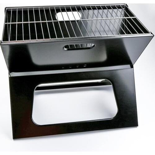 Outdoor stainless steel X-shaped barbecue grill is convenient for folding large barbecue charcoal oven