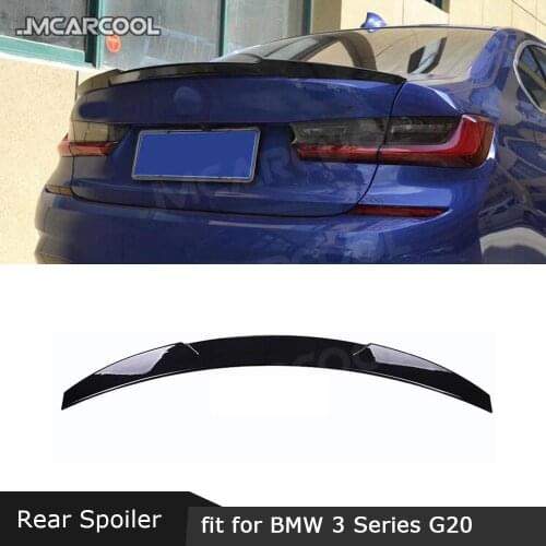 Carbon Fiber / ABS / FRP Rear Spoiler Boot Lip Wings For BMW 3 Series G20 Sedan & M3 G28 320i 330i Spoiler 2019-2020 M4 Style