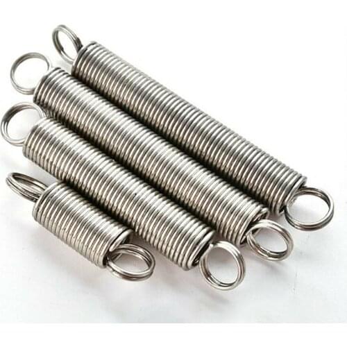 1Pcs 1mm Wire Dia 304 Stainless Steel Dual Hook Tension Extension Spring Outer Dia 6/8/10/12mm Length 20mm - 60mm